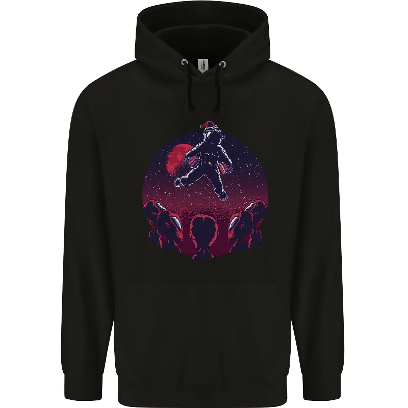 New Markdowns Astronaut Santa & Aliens Christmas Planets Xmas Mens 80% Cotton Hoodie