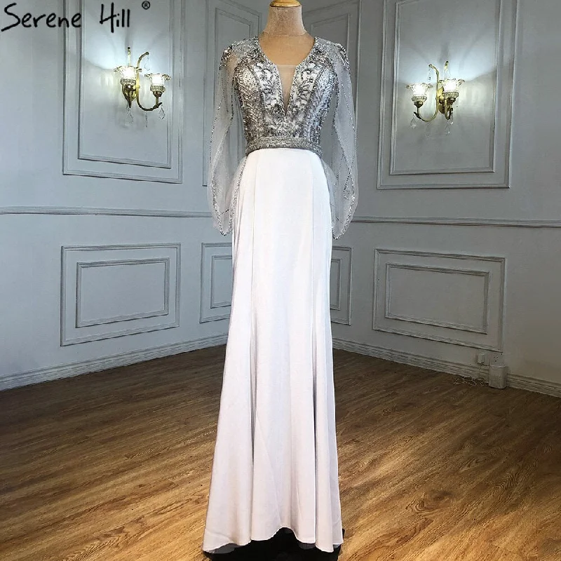 Savings Event Serene Hill Grey Satin Mermaid Evening Dresses Gowns 2024 Beaded Elegnat Sexy For Women Party LA71233 Savings Event Serene Hill Grey Satin Mermaid Evening Dresses Gowns 2024 Beaded Elegnat Sexy For Women Party LA71233