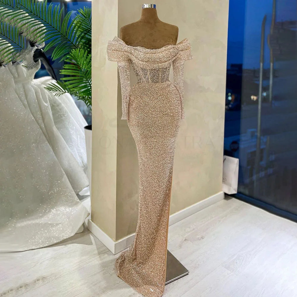 Fantastic Offers Serene Hill Arabic Nude Mermaid Boat Neck Beaded Luxury Dubai Evening Dresses Gowns For Women Wedding Party 2024 LA72318A Fantastic Offers Serene Hill Arabic Nude Mermaid Boat Neck Beaded Luxury Dubai Evening Dresses Gowns For Women Wedding Party 2024 LA72318A