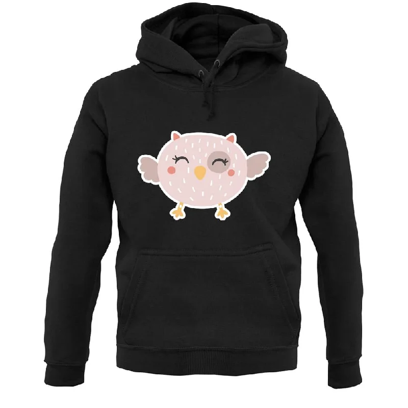 Deal Dash Smiley Face Baby Owl Unisex Hoodie