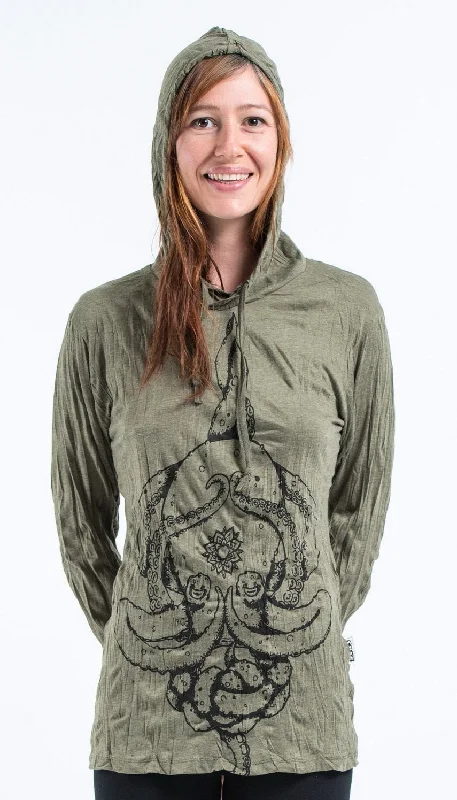 While Supplies Last Sure Design Unisex Octopus Mandala Hoodie Green
