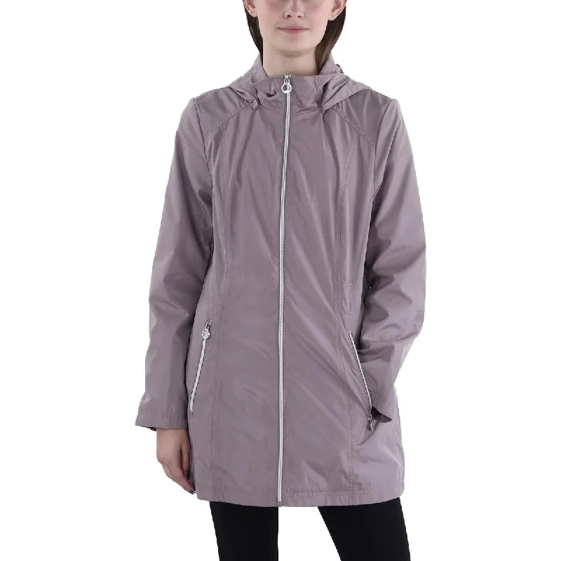 Best Bargains Laundry by Shelli Segal Womens Lightweight Hooded Raincoat