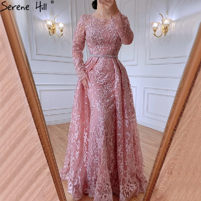 Members Only Serene Hill Muslim Grey A-Line Evening Dresses Gowns 2024 Lace Beaded Luxury For Woman Wedding Party LA71211 Members Only Serene Hill Muslim Grey A-Line Evening Dresses Gowns 2024 Lace Beaded Luxury For Woman Wedding Party LA71211