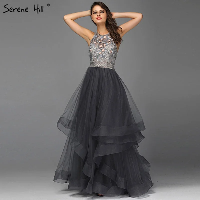 Fantastic Offers Sale Grey Sleeveless Sexy A-Line Evening Dresses Design 2024 Backless Beading Crystal Evening Gowns Real Photo LA70144 Fantastic Offers Sale Grey Sleeveless Sexy A-Line Evening Dresses Design 2024 Backless Beading Crystal Evening Gowns Real Photo LA70144