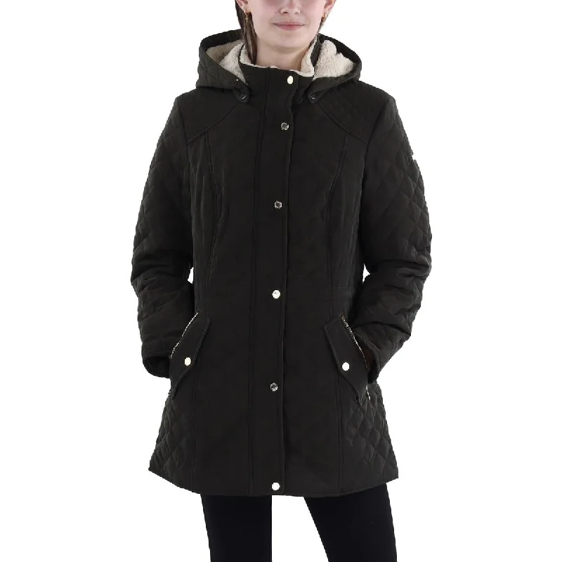 Limited Quantity Halitech Womens Faux Fur Hooded Quilted Coat