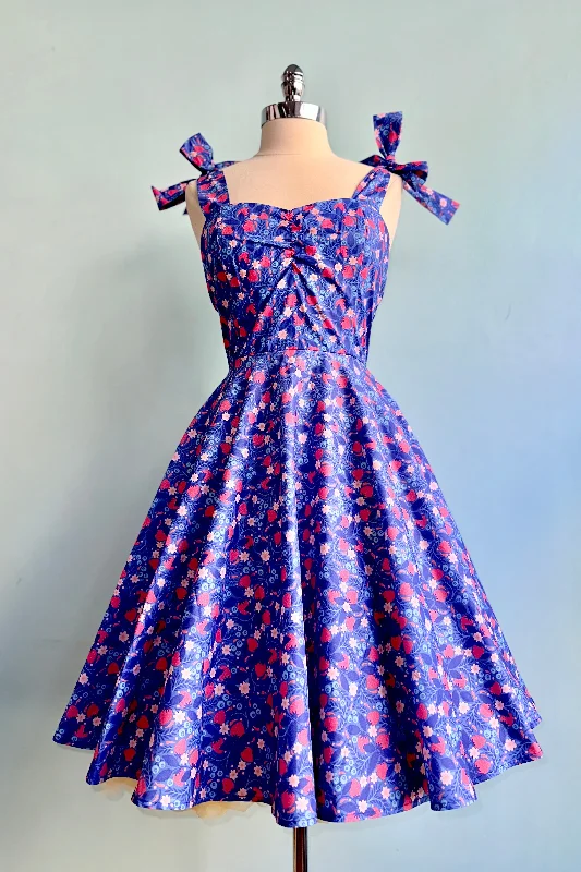 Quick Sale Blue Strawberry Sarah Dress by Heart of Haute