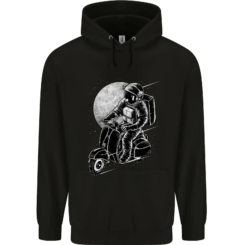 Discount Deals Astro Scooter Spaceman Biker Motorcycle MOD Mens 80% Cotton Hoodie