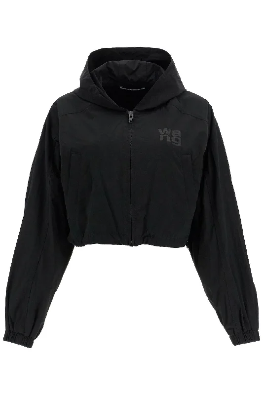 Exclusive Access Cropped Hooded Jacket With  - Black