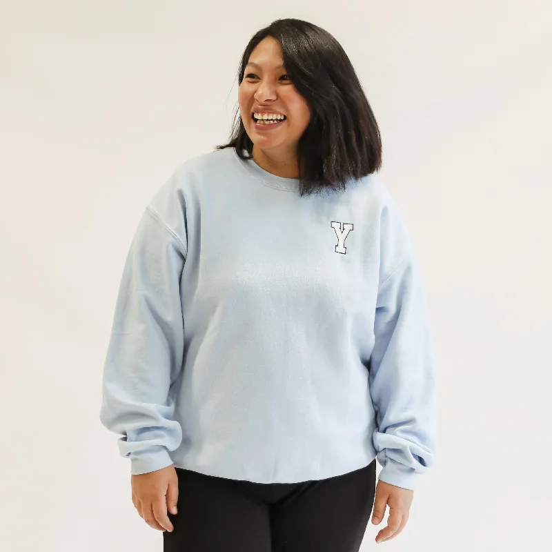 Sale Event Y Varsity Crew Neck Jumper - Light Blue