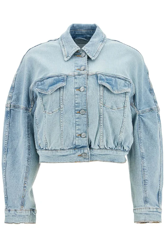 Daily Specials Stretch Denim Bomber Jacket In 8  - Blue