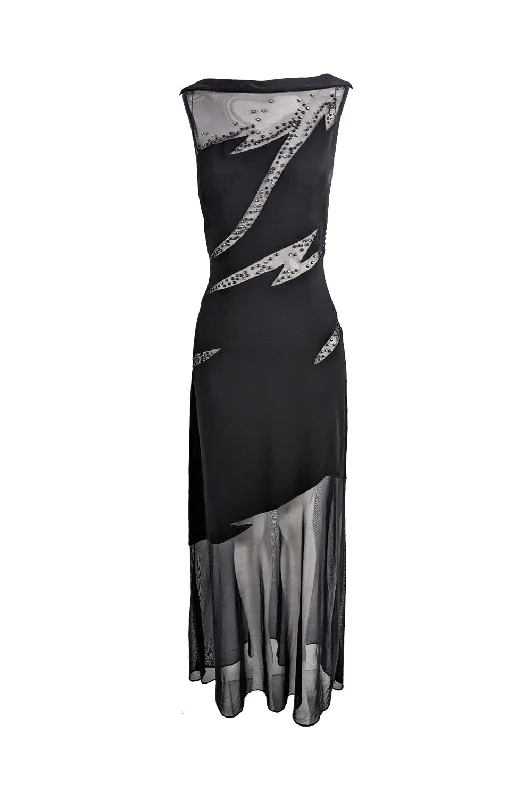The Best Prices Tadashi Shoji Vintage Slashed Cut Out Evening Dress, 1990s