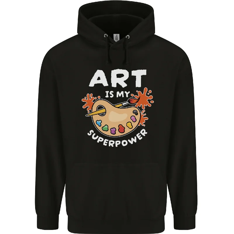 Early Access Art is My Superpower Funny Artist Mens 80% Cotton Hoodie