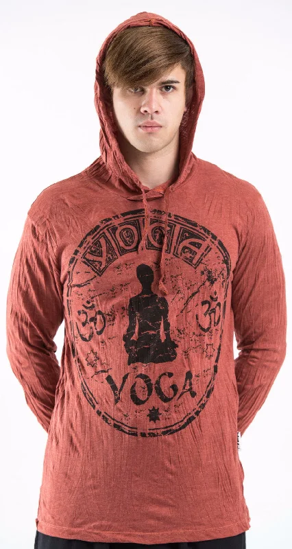 Daily Specials Sure Design Unisex Infinitee Yoga Stamp Hoodie Brick