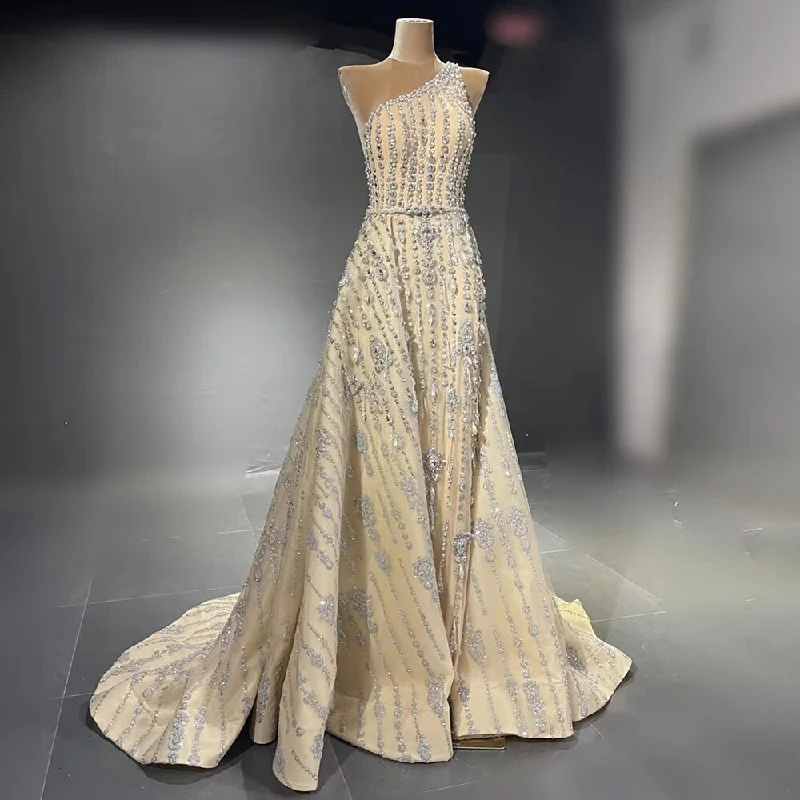 Final Clearance Serene Hill Nude Mermaid Elegant Evening Dresses Gowns 2023 Beaded Luxury One-Shoulder For Women Party LA71538 Final Clearance Serene Hill Nude Mermaid Elegant Evening Dresses Gowns 2023 Beaded Luxury One-Shoulder For Women Party LA71538