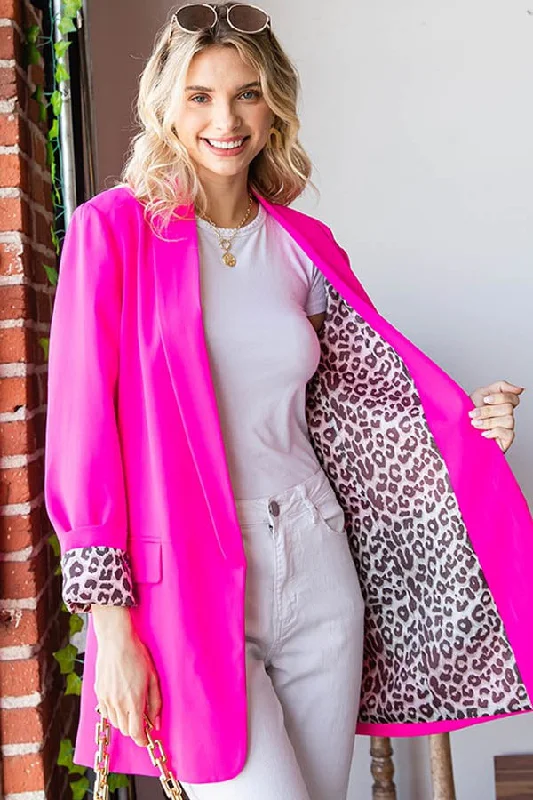 Reduced Prices BK Brand Leopard Lined Blazer