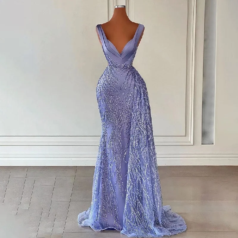 Referral Discount Serene Hill Arabic Blue Mermaid Elegant With Skirt Sexy Deep V-Neck Evening Dresses Gowns Beaded 2024 For Women Party LA71751 Referral Discount Serene Hill Arabic Blue Mermaid Elegant With Skirt Sexy Deep V-Neck Evening Dresses Gowns Beaded 2024 For Women Party LA71751
