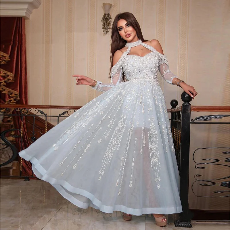 Overstock Serene Hill Luxury Dubai Light Blue Evening Dress for Women Wedding Elegant Off Shoulder Beaded Formal Party Gowns LA72003 Overstock Serene Hill Luxury Dubai Light Blue Evening Dress for Women Wedding Elegant Off Shoulder Beaded Formal Party Gowns LA72003