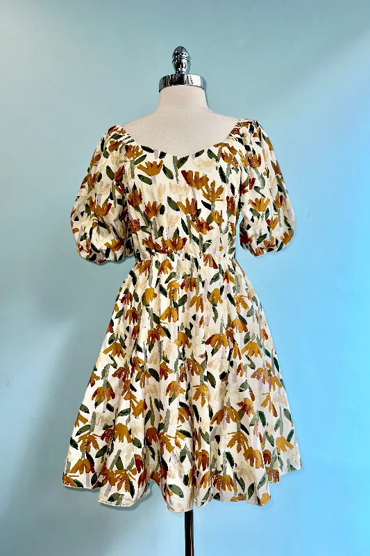 Buy More, Save More Maple Leaf Print Knee Length Dress