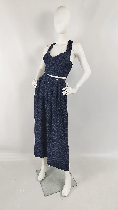 Super Bargain Sophie Sitbon Vintage Wide Leg Pant & Crop Top Suit