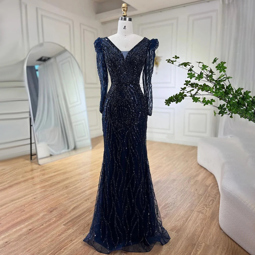 Bonus Savings Serene Hill Muslim Blue Elegant Mermaid Beaded Arabic Luxury Evening Dresses Gowns for Women Wedding Party 2024 LA71931 Bonus Savings Serene Hill Muslim Blue Elegant Mermaid Beaded Arabic Luxury Evening Dresses Gowns for Women Wedding Party 2024 LA71931