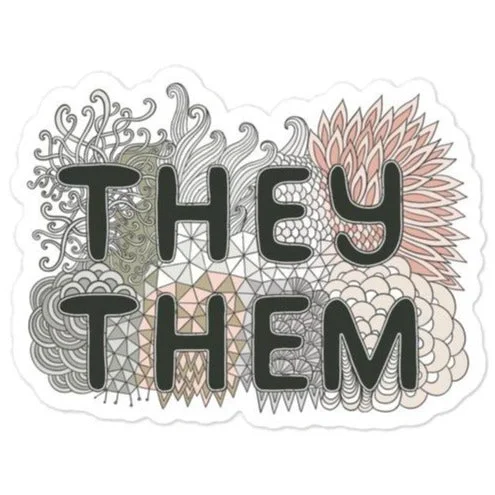 Huge Discounts They/Them Pronouns Doodle -- Sticker