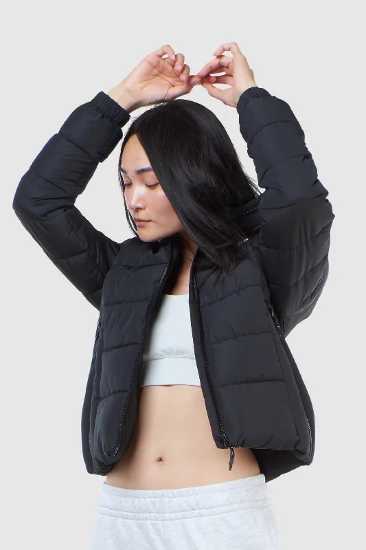 Anniversary Sale SUPERDRY Womens Hooded Spirit Sports Puffer Jacket Black