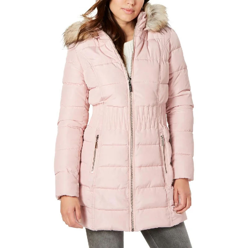 Grand Opening Sale Laundry by Shelli Segal Womens Faux Fur Trim Hooded Puffer Jacket