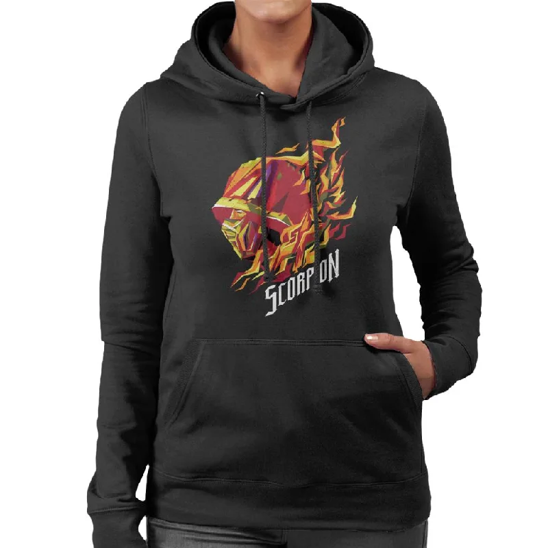 Hurry In Mortal Kombat Scorpion Head Women's Hooded Sweatshirt