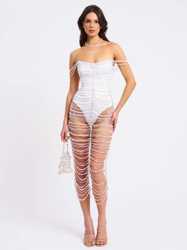 Unmissable Offer The Birth of Venus Pearl Handmade Crochet Gown