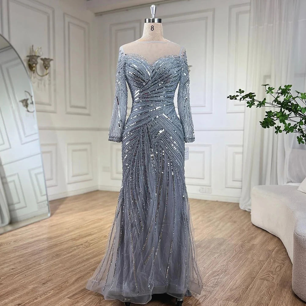 Deal Zone Serene Hill Gray Muslim Luxury Beaded Mermaid Evening Gowns Elegant Floor Length Party Dresses For Women Wedding 2024 LA72295 Deal Zone Serene Hill Gray Muslim Luxury Beaded Mermaid Evening Gowns Elegant Floor Length Party Dresses For Women Wedding 2024 LA72295