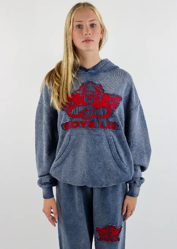 Online Specials Boys Lie Stitch Me Up Racer Hoodie ★ Heather Navy
