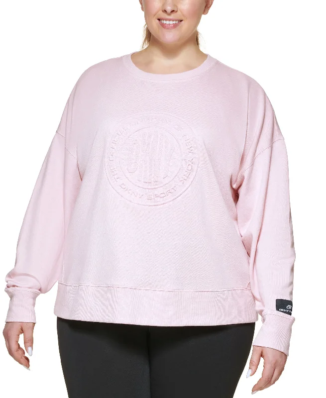 Exclusive Savings DKNY Plus Size Embossed Medallion Sweatshirt