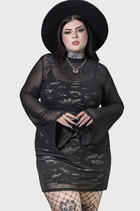 Today's Special Sheer Vamp Dress [PLUS]