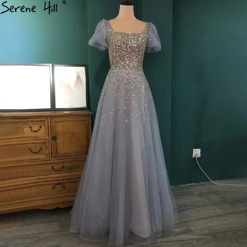 Amazing Deals Serene Hill Grey A-Line Luxury Evening Dresses Gowns 2024 Short Sleeves Beaded Sexy For Women Party LA71153A Amazing Deals Serene Hill Grey A-Line Luxury Evening Dresses Gowns 2024 Short Sleeves Beaded Sexy For Women Party LA71153A