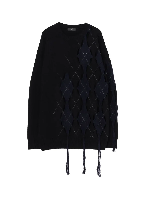 Instant Discount JERSEY X ARGYLE BIG PULLOVER