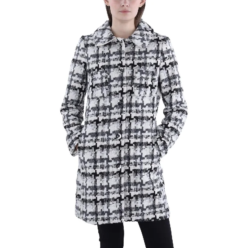 New Markdowns Laundry by Shelli Segal Womens Tweed Midi Walker Coat