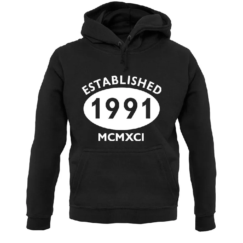 Major Savings Established 1991 Roman Numerals Unisex Hoodie