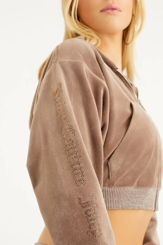 Overstock Sale Cropped Jacket with Side Bling