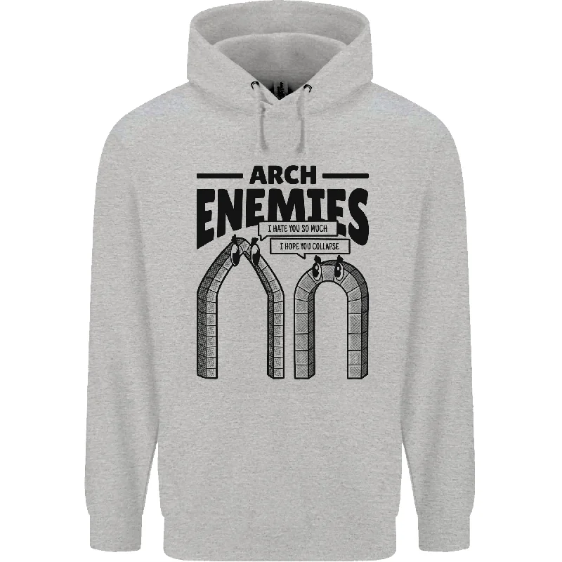 Crazy Deals Arch Enemies Funny Architect Builder Mens 80% Cotton Hoodie