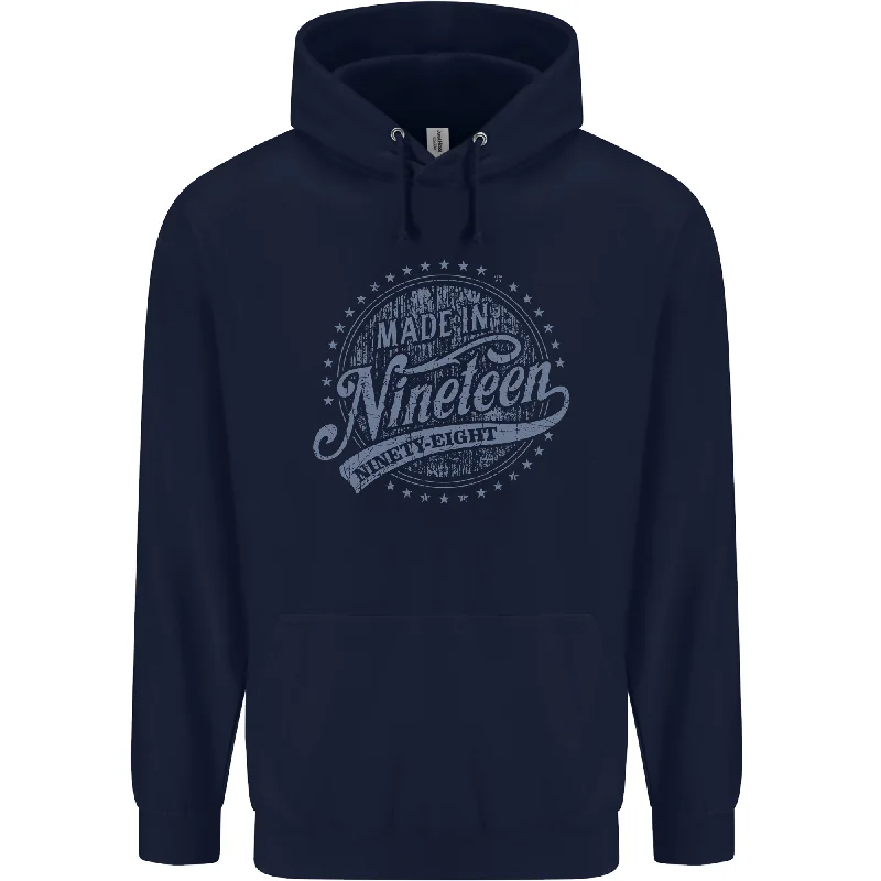 Price Drop Distressed 25th Birthday Made In 1999 Mens 80% Cotton Hoodie Navy Blue