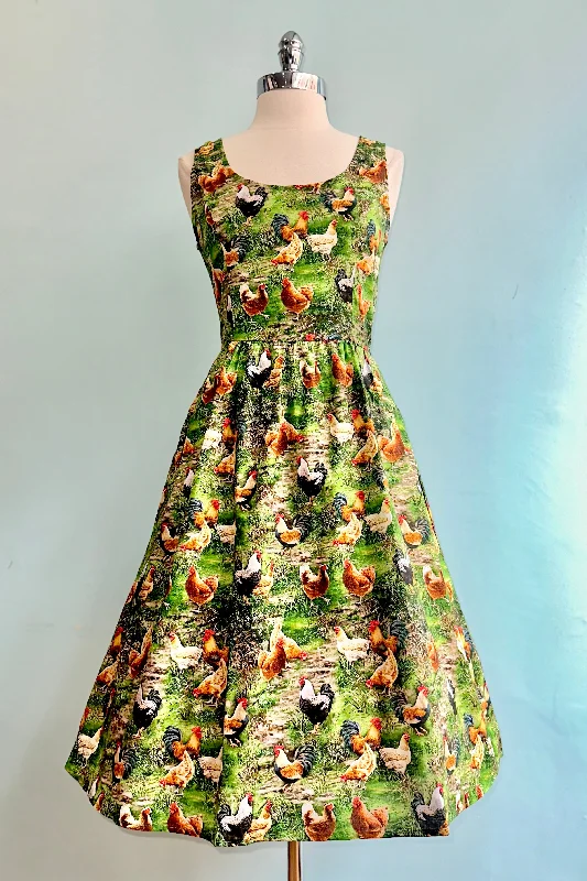 Limited Stock Spring Chicken Fit & Flare Dress by Retrolicious