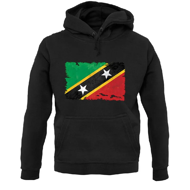 Deal Mania Saint Kitts And Nevis Grunge Style Flag Unisex Hoodie