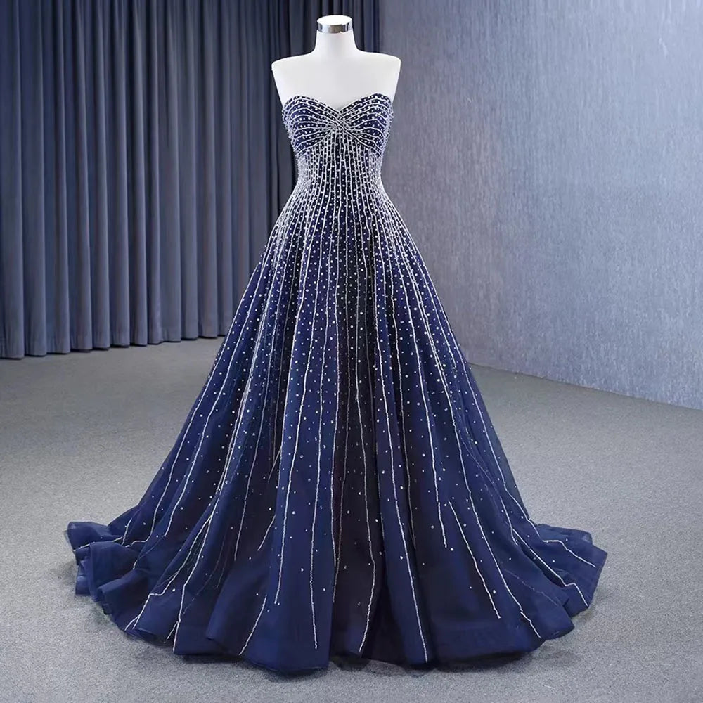 Unbeatable Prices Serene Hill Navy Blue High End Sexy Strapless Crystal Beaded Luxury Pearls Lace Up Bride Gowns Wedding Dress Custom Made HM23102 Unbeatable Prices Serene Hill Navy Blue High End Sexy Strapless Crystal Beaded Luxury Pearls Lace Up Bride Gowns Wedding Dress Custom Made HM23102
