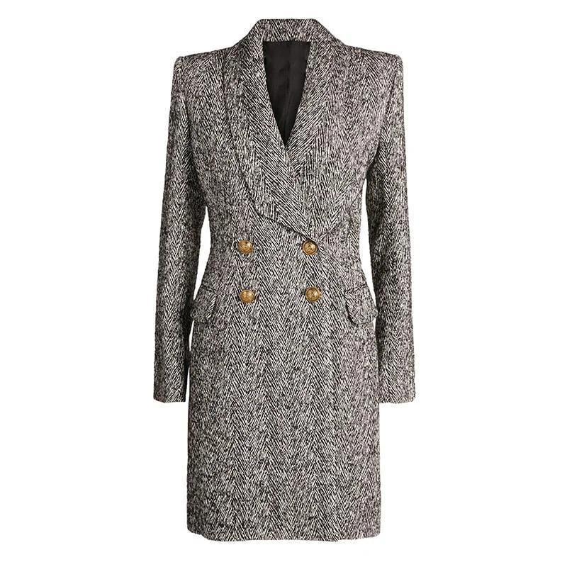 Holiday Sale Designer herringbone Coat For Women