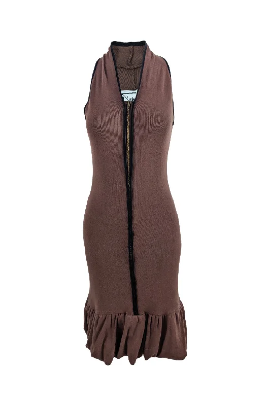 Low Prices Richmond Cornejo Vintage Brown Puffball Skirt Party Dress, 1980s