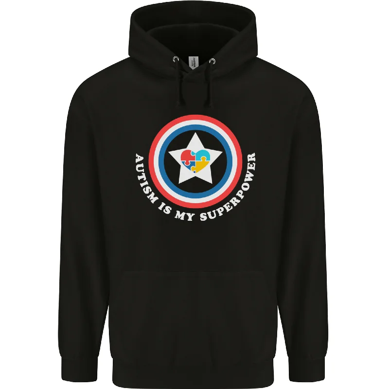 Take Advantage Autism Is My Superpower Autistic Mens 80% Cotton Hoodie
