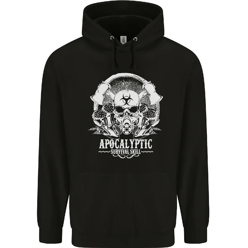 Limited Time Discount Apocalyptic Survival Skill Skull Gaming Mens 80% Cotton Hoodie