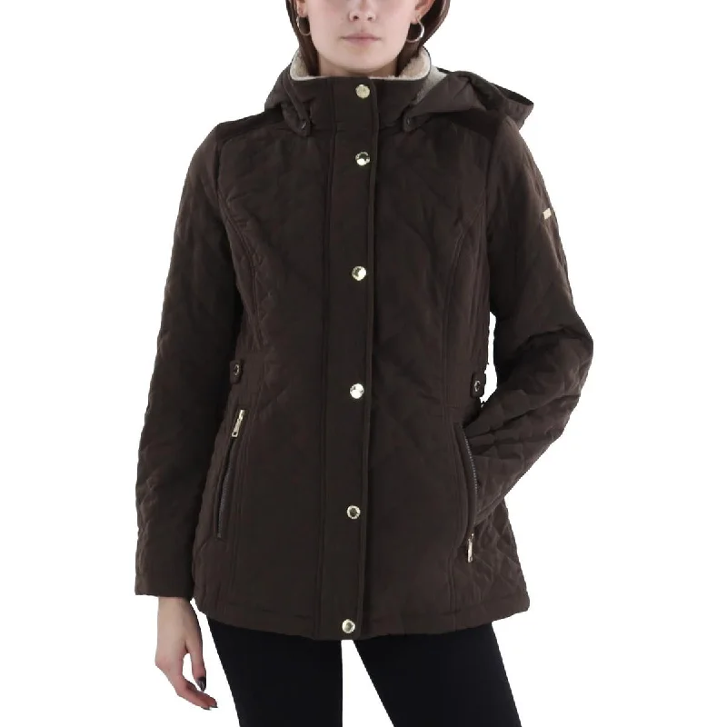 Take Advantage Halitech Womens Faux Fur Hooded Quilted Coat