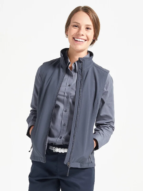 Special Savings Ladies' Core Soft Shell Vest - Battleship Grey