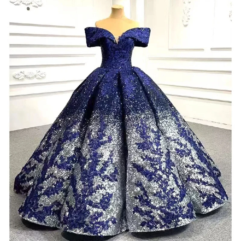 Act Fast Serene Hill Blue Sexy Off Shoulder Luxury Beaded Sequined Up Bride Gowns Wedding Dress 2024 High End Custom Made HM66536B Act Fast Serene Hill Blue Sexy Off Shoulder Luxury Beaded Sequined Up Bride Gowns Wedding Dress 2024 High End Custom Made HM66536B